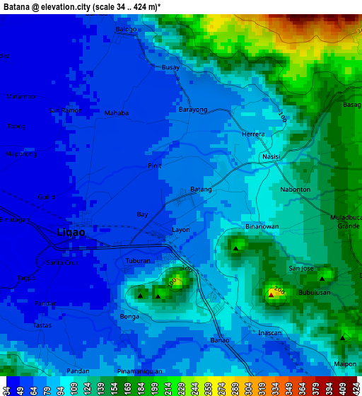 Batana elevation map