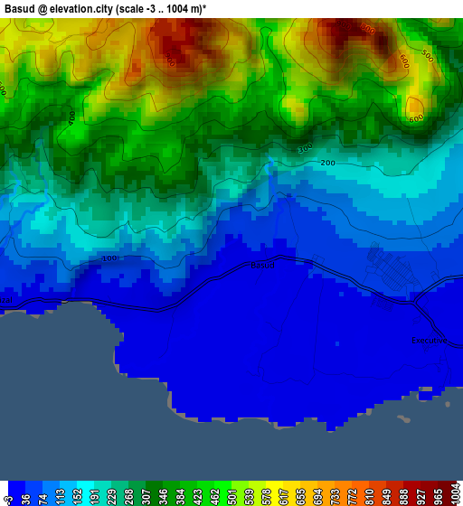 Basud elevation map