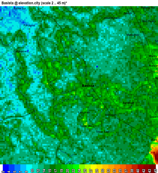 Basista elevation map