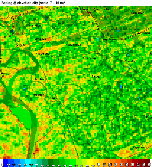 Basing elevation map