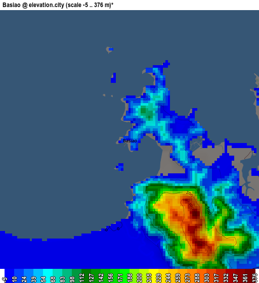 Basiao elevation map