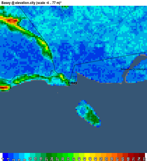 Basey elevation map