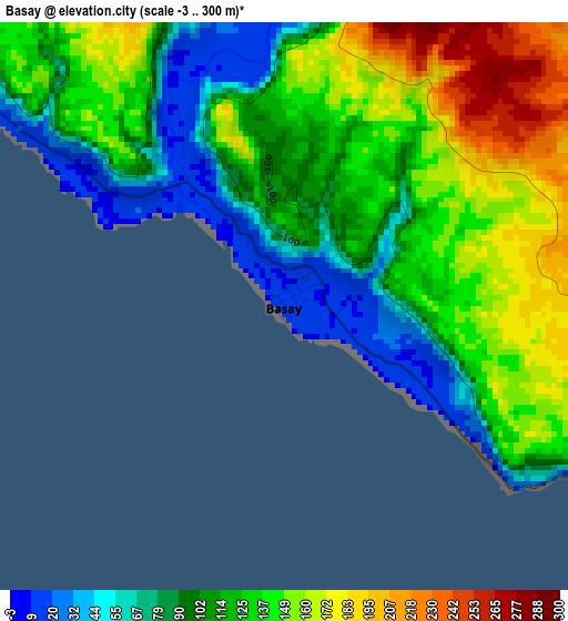 Basay elevation map