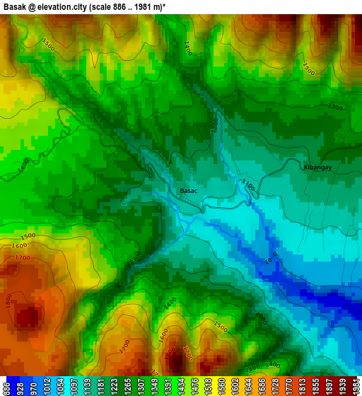 Basak elevation map