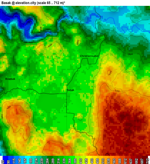 Basak elevation map