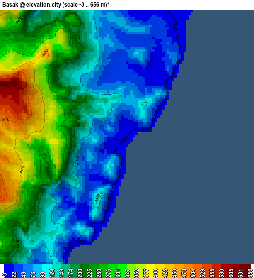 Basak elevation map