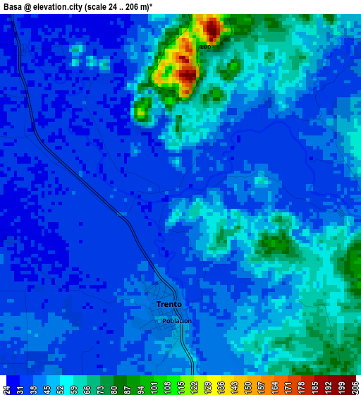 Basa elevation map