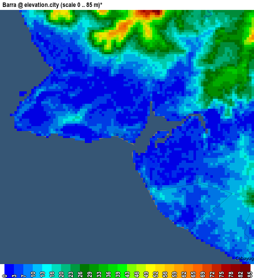 Barra elevation map