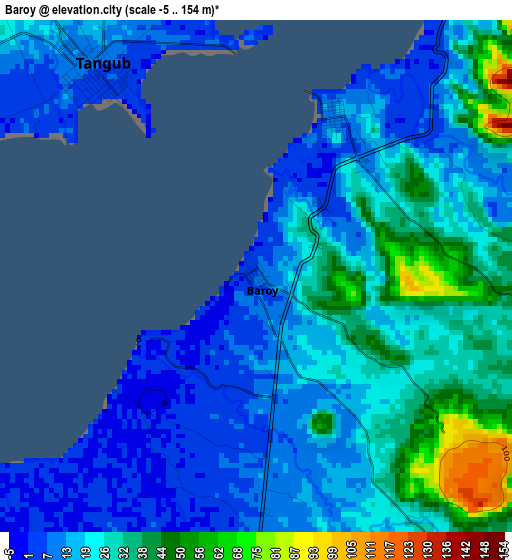 Baroy elevation map