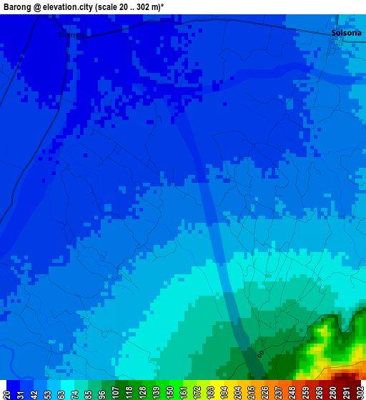 Barong elevation map