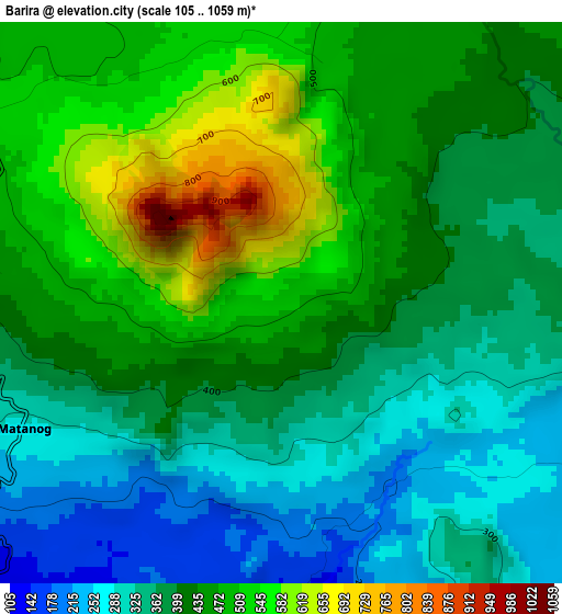 Barira elevation map