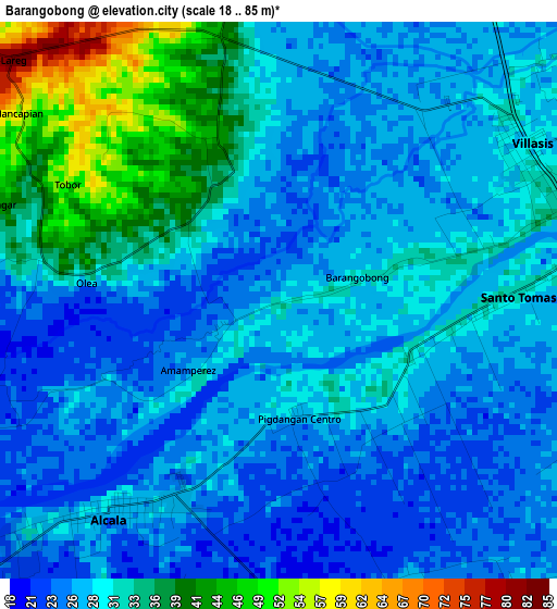 Barangobong elevation map