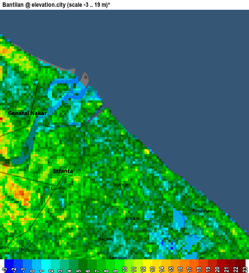 Bantilan elevation map