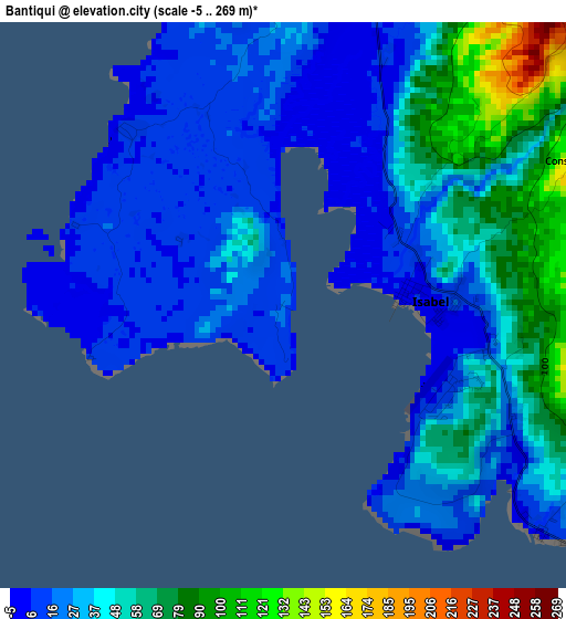 Bantiqui elevation map