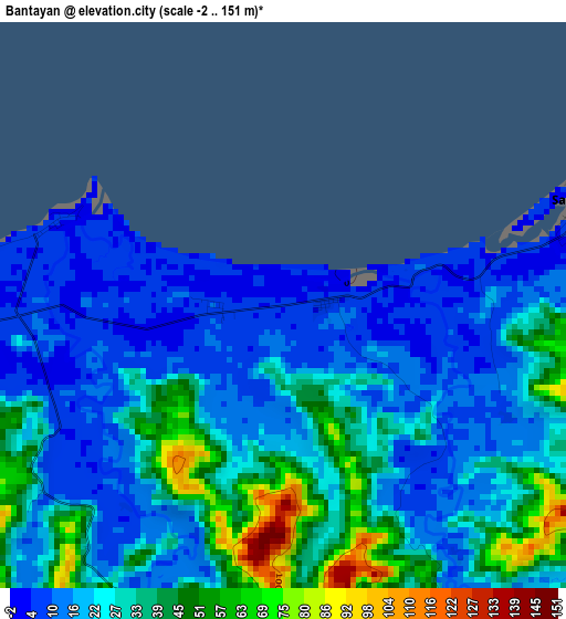 Bantayan elevation map