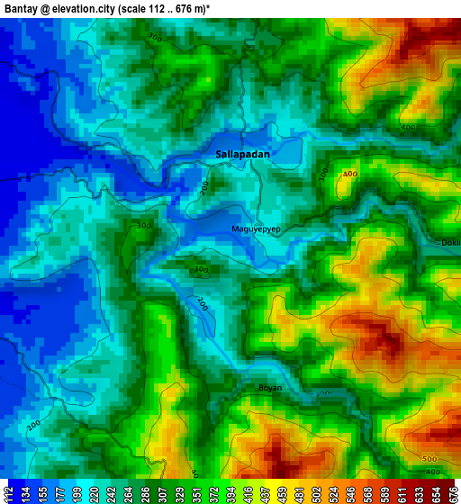 Bantay elevation map