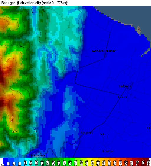 Banugao elevation map