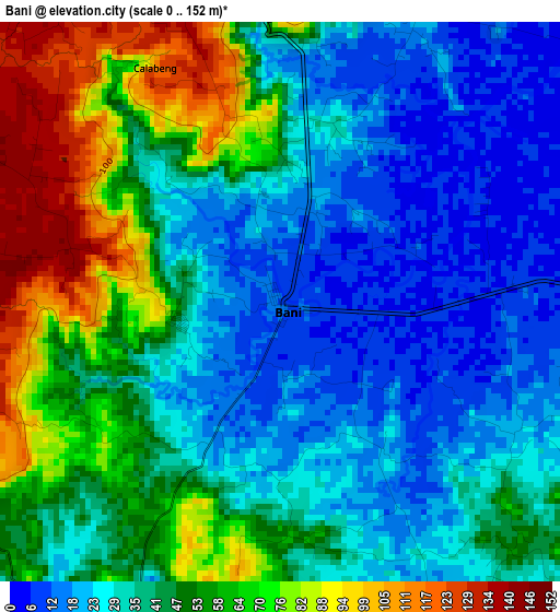 Bani elevation map