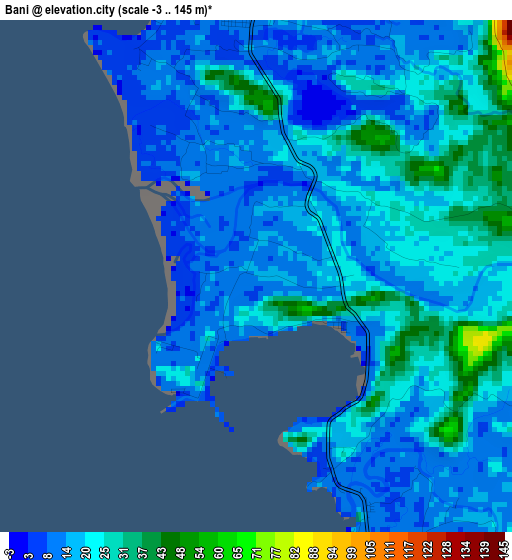 Bani elevation map