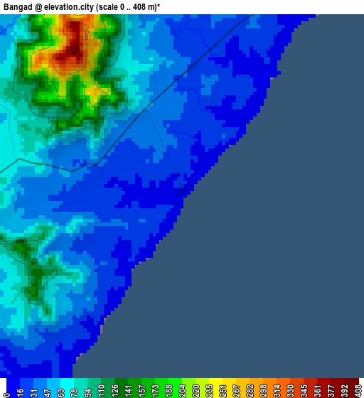 Bangad elevation map