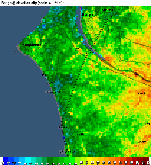 Banga elevation map