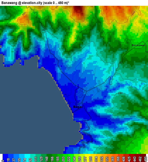 Banawang elevation map