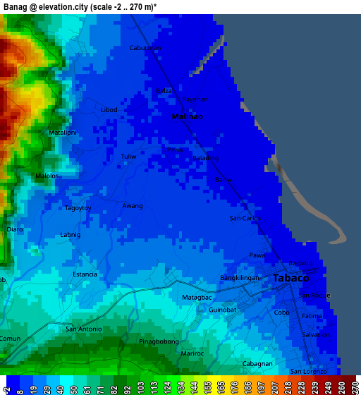 Banag elevation map