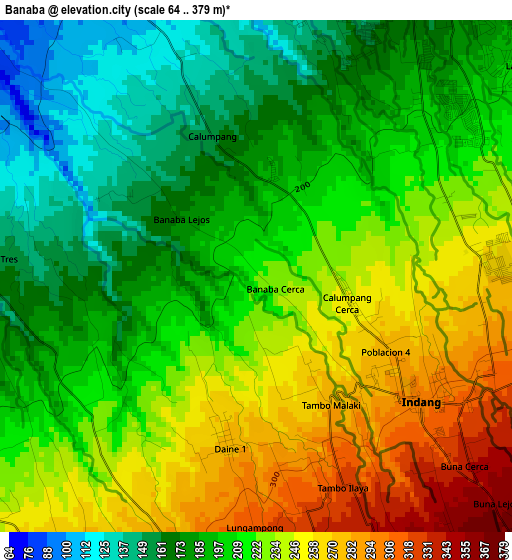 Banaba elevation map