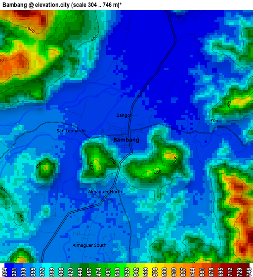 Bambang elevation map