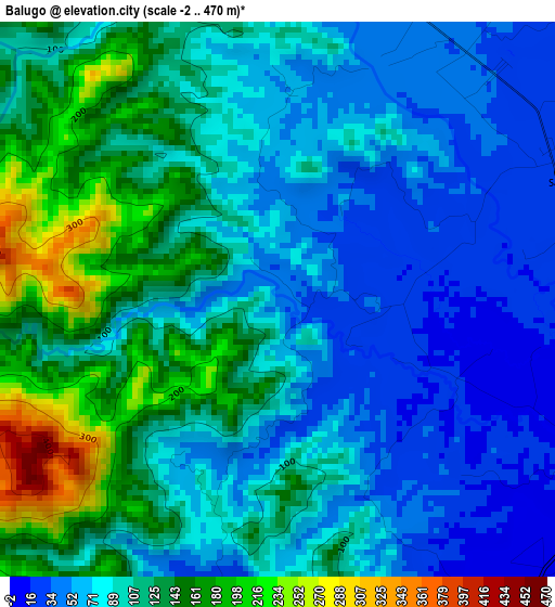 Balugo elevation map