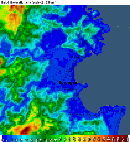 Balud elevation map