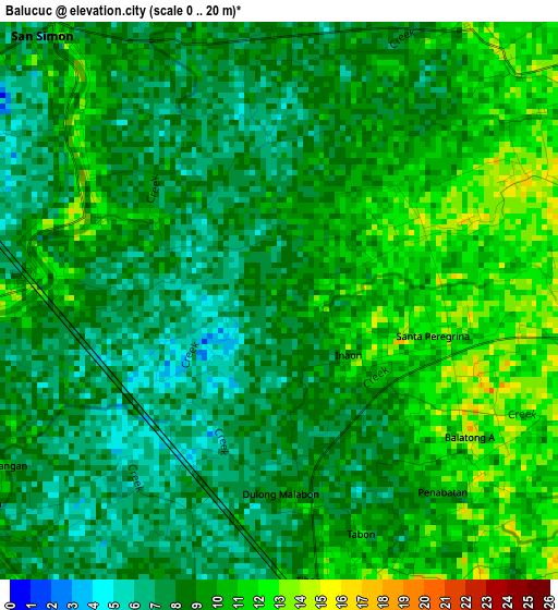 Balucuc elevation map