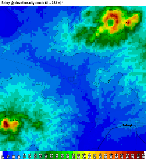 Baloy elevation map