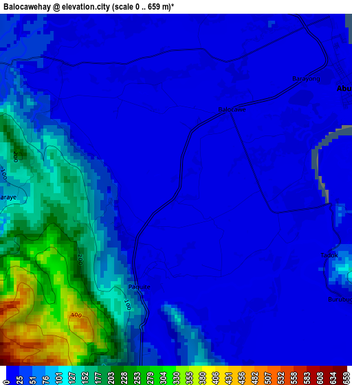 Balocawehay elevation map