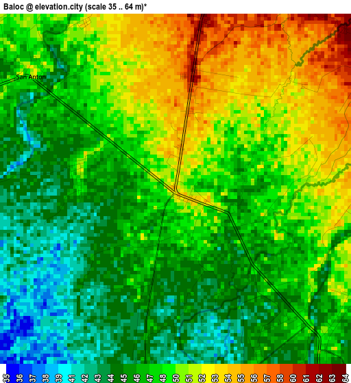 Baloc elevation map