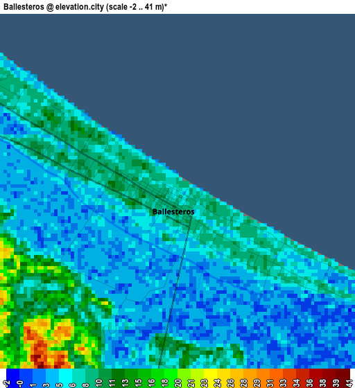 Ballesteros elevation map