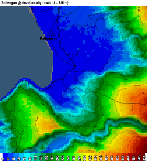 Baliwagan elevation map