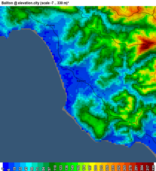 Baliton elevation map