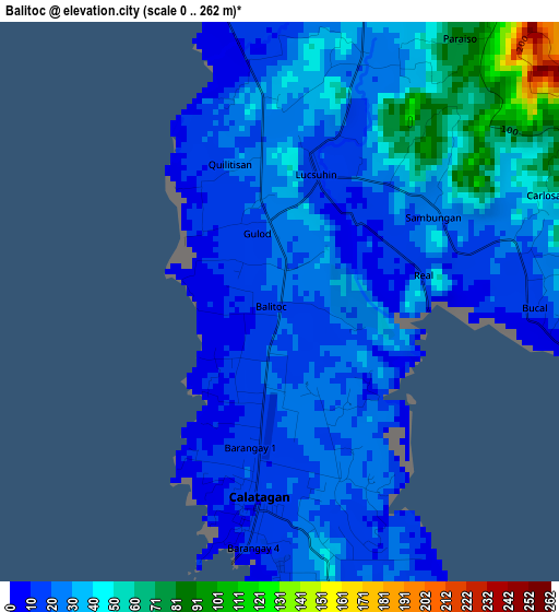 Balitoc elevation map