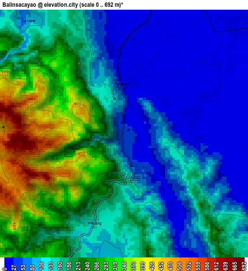 Balinsacayao elevation map