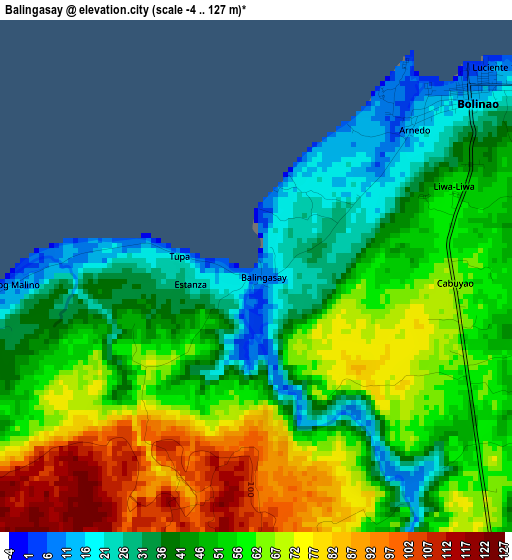 Balingasay elevation map