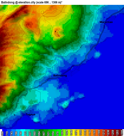 Balindong elevation map