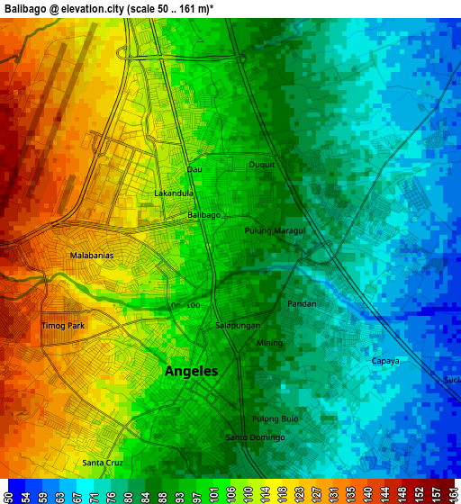 Balibago elevation map