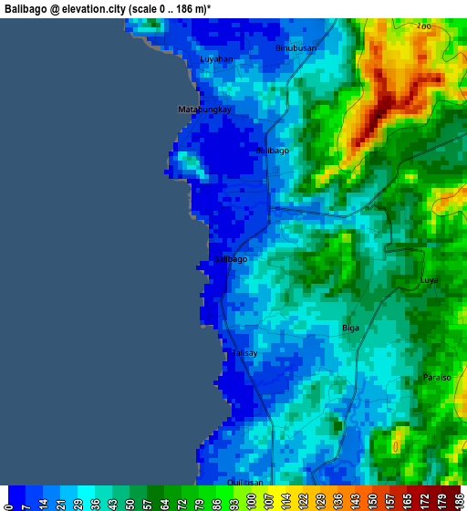 Balibago elevation map