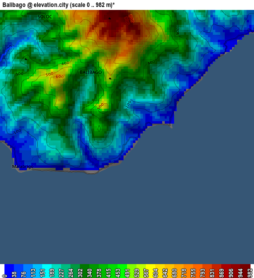 Balibago elevation map