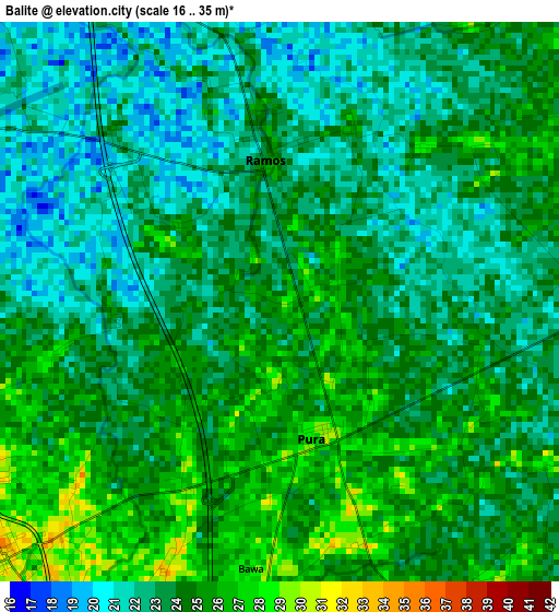 Balite elevation map