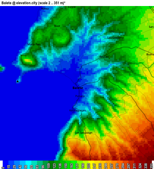 Balete elevation map