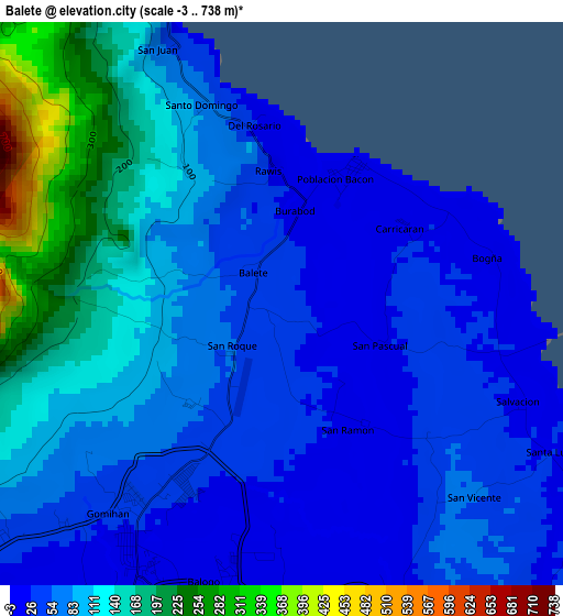 Balete elevation map