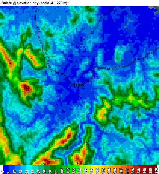 Balete elevation map