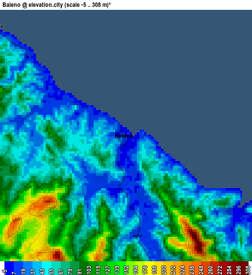 Baleno elevation map